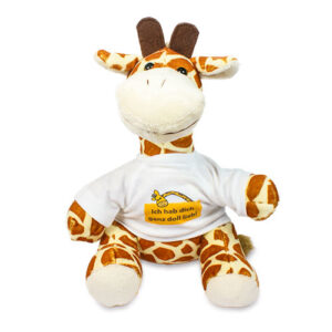 Peluche Girafe – Avec T-shirt personnalisable